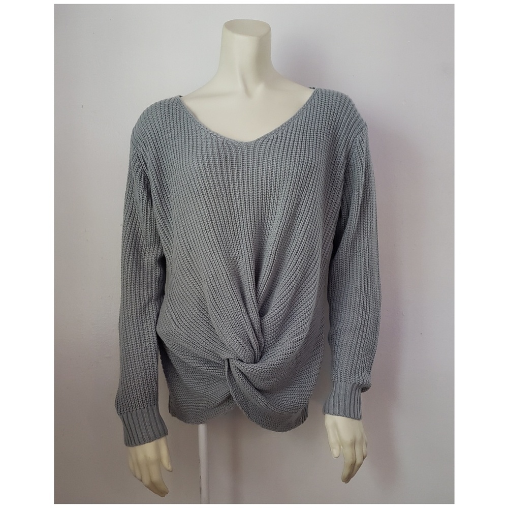 DEBUT KNIT KNOTTED SWEATER